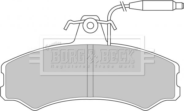 BORG & BECK stabdžių trinkelių rinkinys, diskinis stabdys BBP1082